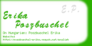 erika poszbuschel business card